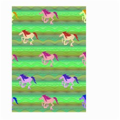 Rainbow Ponies Large Garden Flag (two Sides) by CosmicEsoteric