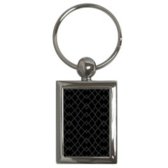 Black And White Grid Pattern Key Chains (rectangle)  by dflcprints