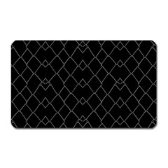 Black And White Grid Pattern Magnet (rectangular) by dflcprints