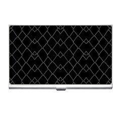 Black And White Grid Pattern Business Card Holders by dflcprints