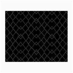 Black And White Grid Pattern Small Glasses Cloth by dflcprints