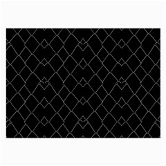 Black And White Grid Pattern Large Glasses Cloth by dflcprints