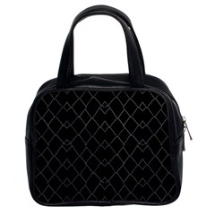 Black And White Grid Pattern Classic Handbags (2 Sides) by dflcprints