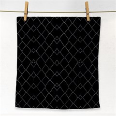 Black And White Grid Pattern Face Towel by dflcprints