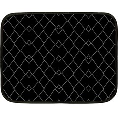 Black And White Grid Pattern Fleece Blanket (mini) by dflcprints