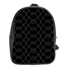 Black And White Grid Pattern School Bag (large) by dflcprints