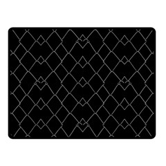 Black And White Grid Pattern Fleece Blanket (small) by dflcprints