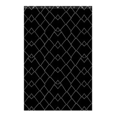 Black And White Grid Pattern Shower Curtain 48  X 72  (small)  by dflcprints