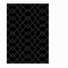 Black And White Grid Pattern Large Garden Flag (two Sides) by dflcprints