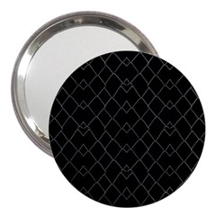 Black And White Grid Pattern 3  Handbag Mirrors by dflcprints