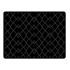 Black And White Grid Pattern Double Sided Fleece Blanket (small)  by dflcprints