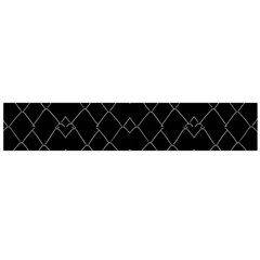 Black And White Grid Pattern Large Flano Scarf  by dflcprints