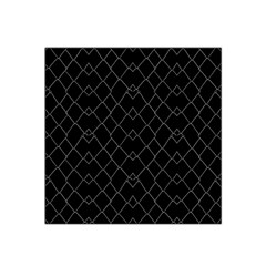 Black And White Grid Pattern Satin Bandana Scarf by dflcprints