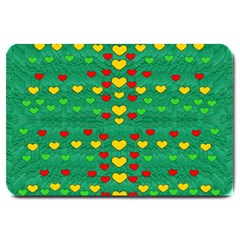 Love Is In All Of Us To Give And Show Large Doormat  by pepitasart