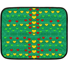 Love Is In All Of Us To Give And Show Fleece Blanket (mini) by pepitasart