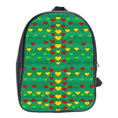 Love Is In All Of Us To Give And Show School Bag (large) by pepitasart