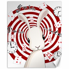 White Rabbit In Wonderland Canvas 11  X 14   by Valentinaart