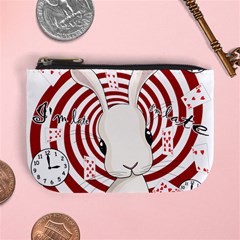 White Rabbit In Wonderland Mini Coin Purses by Valentinaart