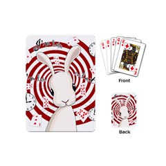 White Rabbit In Wonderland Playing Cards (mini)  by Valentinaart