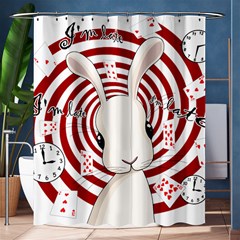 White Rabbit In Wonderland Shower Curtain 60  X 72  (medium)  by Valentinaart