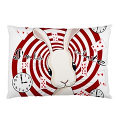 White Rabbit In Wonderland Pillow Case (two Sides) by Valentinaart