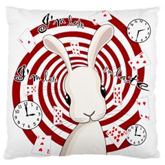 White Rabbit In Wonderland Standard Flano Cushion Case (one Side) by Valentinaart