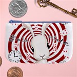 White rabbit in Wonderland Large Coin Purse Front