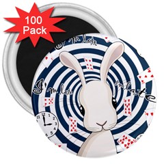 White Rabbit In Wonderland 3  Magnets (100 Pack) by Valentinaart