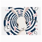 White rabbit in Wonderland Large Glasses Cloth (2-Side) Back