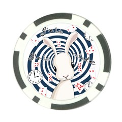 White Rabbit In Wonderland Poker Chip Card Guard (10 Pack) by Valentinaart