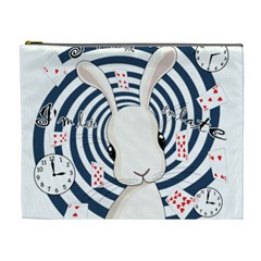 White Rabbit In Wonderland Cosmetic Bag (xl) by Valentinaart