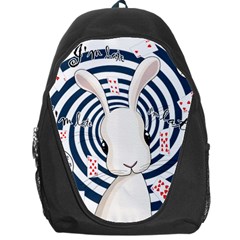 White Rabbit In Wonderland Backpack Bag by Valentinaart