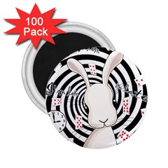 White Rabbit In Wonderland 2 25  Magnets (100 Pack)  by Valentinaart