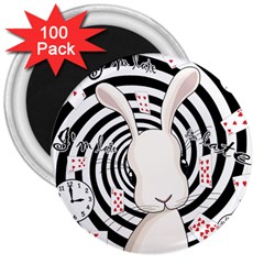 White Rabbit In Wonderland 3  Magnets (100 Pack) by Valentinaart