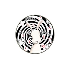 White Rabbit In Wonderland Hat Clip Ball Marker (4 Pack)