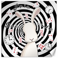 White Rabbit In Wonderland Canvas 12  X 12   by Valentinaart