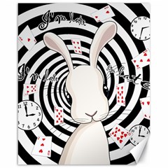 White Rabbit In Wonderland Canvas 16  X 20   by Valentinaart