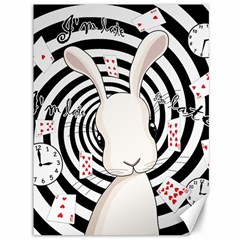 White Rabbit In Wonderland Canvas 36  X 48   by Valentinaart