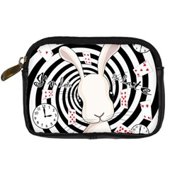 White Rabbit In Wonderland Digital Camera Cases by Valentinaart