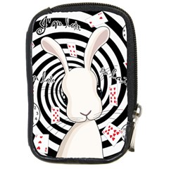 White Rabbit In Wonderland Compact Camera Cases by Valentinaart