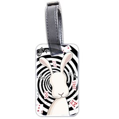 White Rabbit In Wonderland Luggage Tags (two Sides)