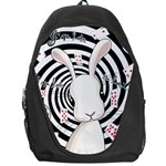 White rabbit in Wonderland Backpack Bag Front