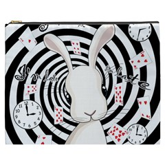 White Rabbit In Wonderland Cosmetic Bag (xxxl)  by Valentinaart