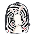 White rabbit in Wonderland School Bag (XL) Front