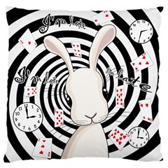 White Rabbit In Wonderland Standard Flano Cushion Case (two Sides) by Valentinaart