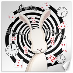 White Rabbit In Wonderland Canvas 12  X 12   by Valentinaart