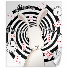 White Rabbit In Wonderland Canvas 20  X 24   by Valentinaart