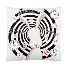 White Rabbit In Wonderland Standard Cushion Case (two Sides) by Valentinaart