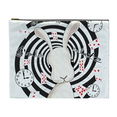 White Rabbit In Wonderland Cosmetic Bag (xl) by Valentinaart