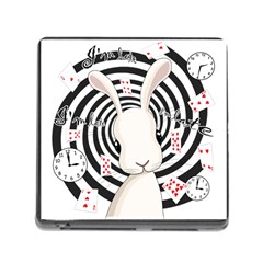 White Rabbit In Wonderland Memory Card Reader (square) by Valentinaart